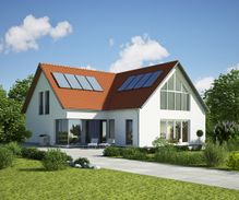 Haus mit Solaranlage