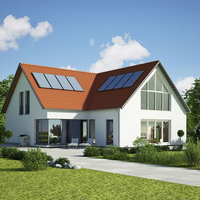 Haus mit Solaranlage